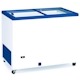 Arca congeladora horizontal de 100 cm e 300 litros com portas de vidro deslizantes. Freezer congelador horizontal para bar, restaurant e restauração.