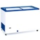 Arca congeladora horizontal de 130 cm e 390 litros com portas de vidro deslizantes. Freezer congelador horizontal para bar, restaurant e restauração.