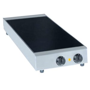 EURAST – Fogão de vidro cerâmico 2 zonas quentes de bancada – 350x600x80 mm – 4300 W 230/1V – 30420G08