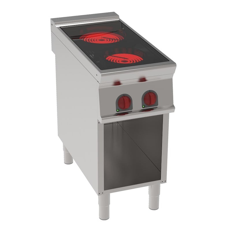 EURAST – Placa de cozinha vitrocerâmica 2 zonas quente em suporte aberto – 400x900x900 mm – 6800 W 400/3V – 34120613 - Image 3