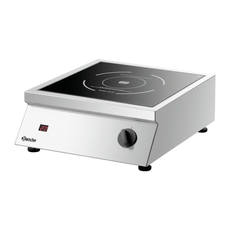 Fogão de indução profissional – De 3000 a 5000 Watts – Bartscher – Preto – L40- C- P45.5- h16- Inox - Image 5
