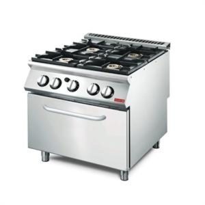 Fogão e forno a gás de 4 bicos 70/80 C FG line 700 Gastro M GL928