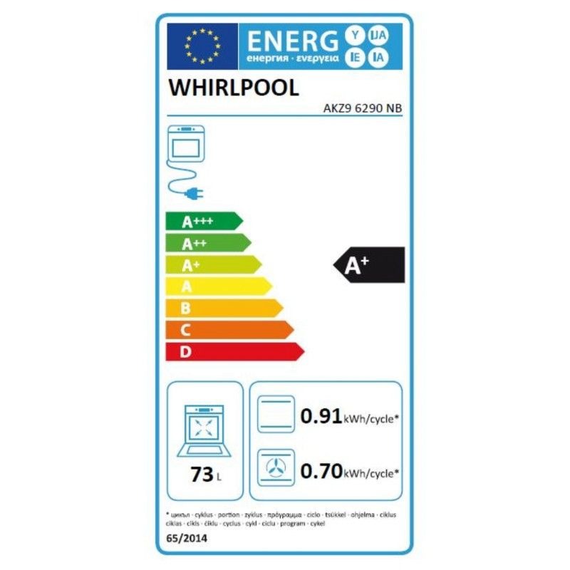 Forno de encastrar whirlpool akz96290nb – pirólise – ventilador – 73l – cla - Image 7