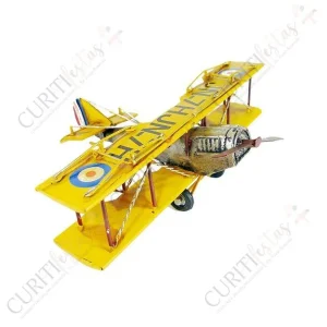 Miniatura – Vintage – Avião – Amarelo – 14 bis