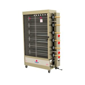 Assador de frango queimador tubular – 6 espetos