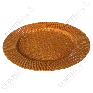 Sousplat – Cor de Rattan – Rústico – Brilhoso