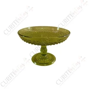 Suporte para Doces – Verde Transparente – Vidro – Audrie