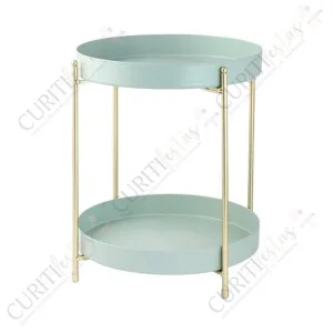 Suporte para Doces – Verde – Metal – Redondo – 2 andares