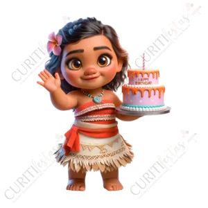 Totem – Moana – Moana Baby com Bolo – MDF